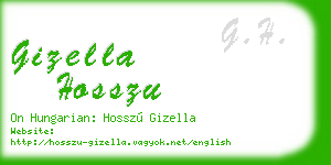 gizella hosszu business card