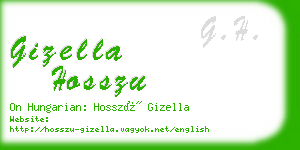 gizella hosszu business card